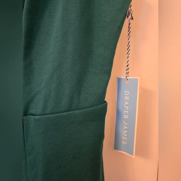 NWT Draper James Green Sleeveless Dress with Black Bow - Picture 2 of 8